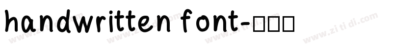 handwritten font字体转换